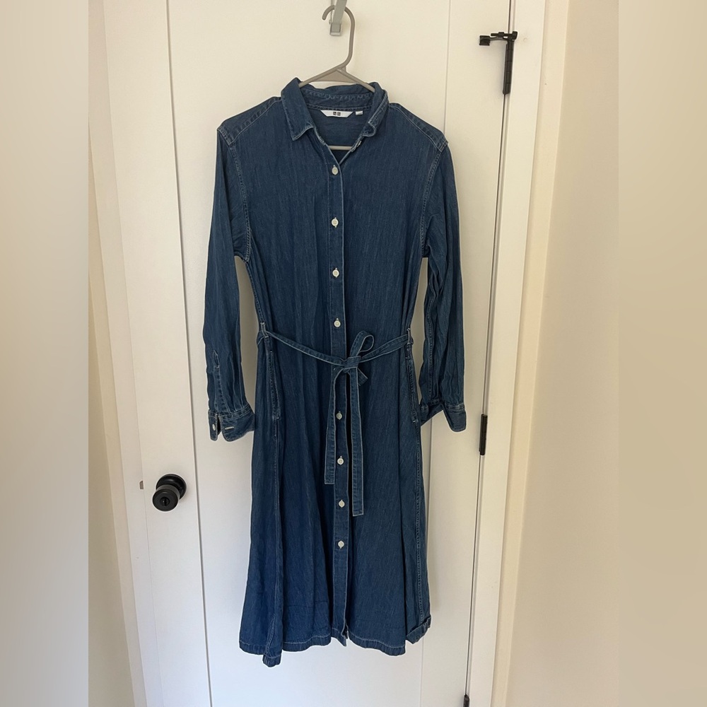 Uniqlo Dark Blue Long Sleeve Dress